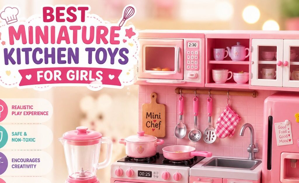 Best miniature kitchen toys for girls – cute mini kitchen play set with tiny cookware, utensils, pretend food and accessories