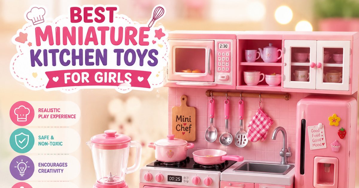 Best miniature kitchen toys for girls – cute mini kitchen play set with tiny cookware, utensils, pretend food and accessories